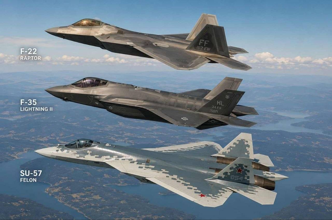 مقایسه F-22 Raptor، F-35 Lightning II و Su-57؛ نبرد سه جنگنده نسل پنجم جهان